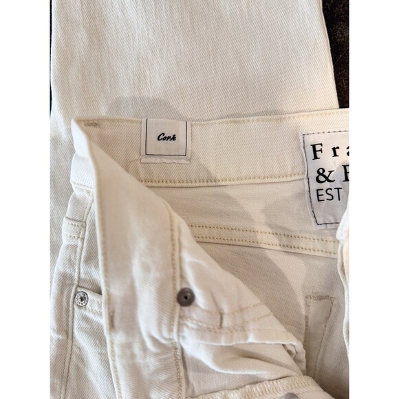 Frank & Eileen Womens Jeans Everday White Cork  Denim Straight High Rise Size 28 - Picture 4 of 14